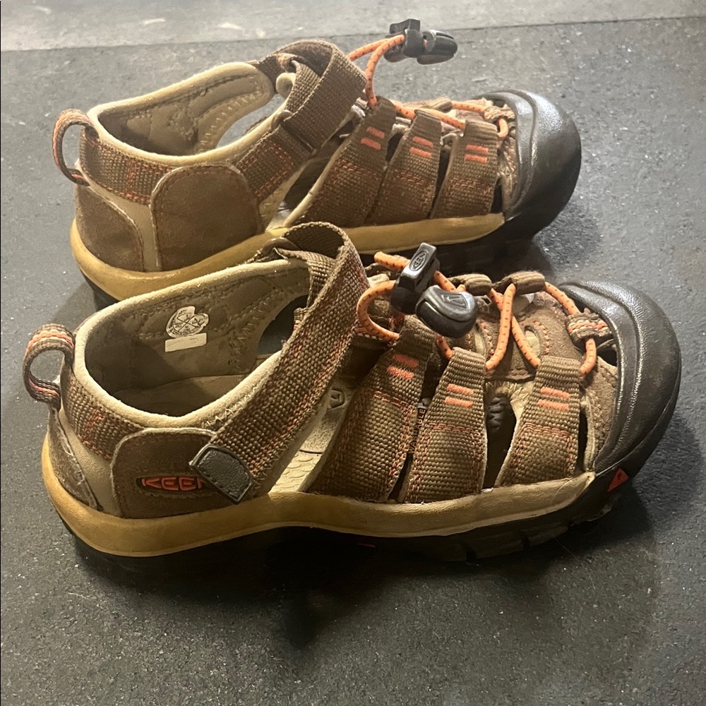 Child Keen sandals Tan and Orange Hiking Sandals